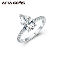 3carats 11mm*7mm Main Stone Pear Cut D Color VVS Moissanite High Quality Engagement Wedding Gift for Women