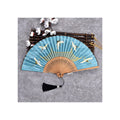 Hand Fan with Bamboo Handle Custom Printed Large Folding Gift Business Folk Customize Customizable Art Fan