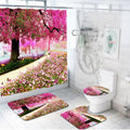 Custom Bath Room Design Waterproof 3D Print 4 Pcs Bathroom Sets Shower Curtain Set