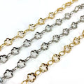 Meetee LCH-335 42cm Flower Twist Chain Handbag Accessories DIY Clutch Bag Chains Hardware Women Purse Flowers Short Strap Chain