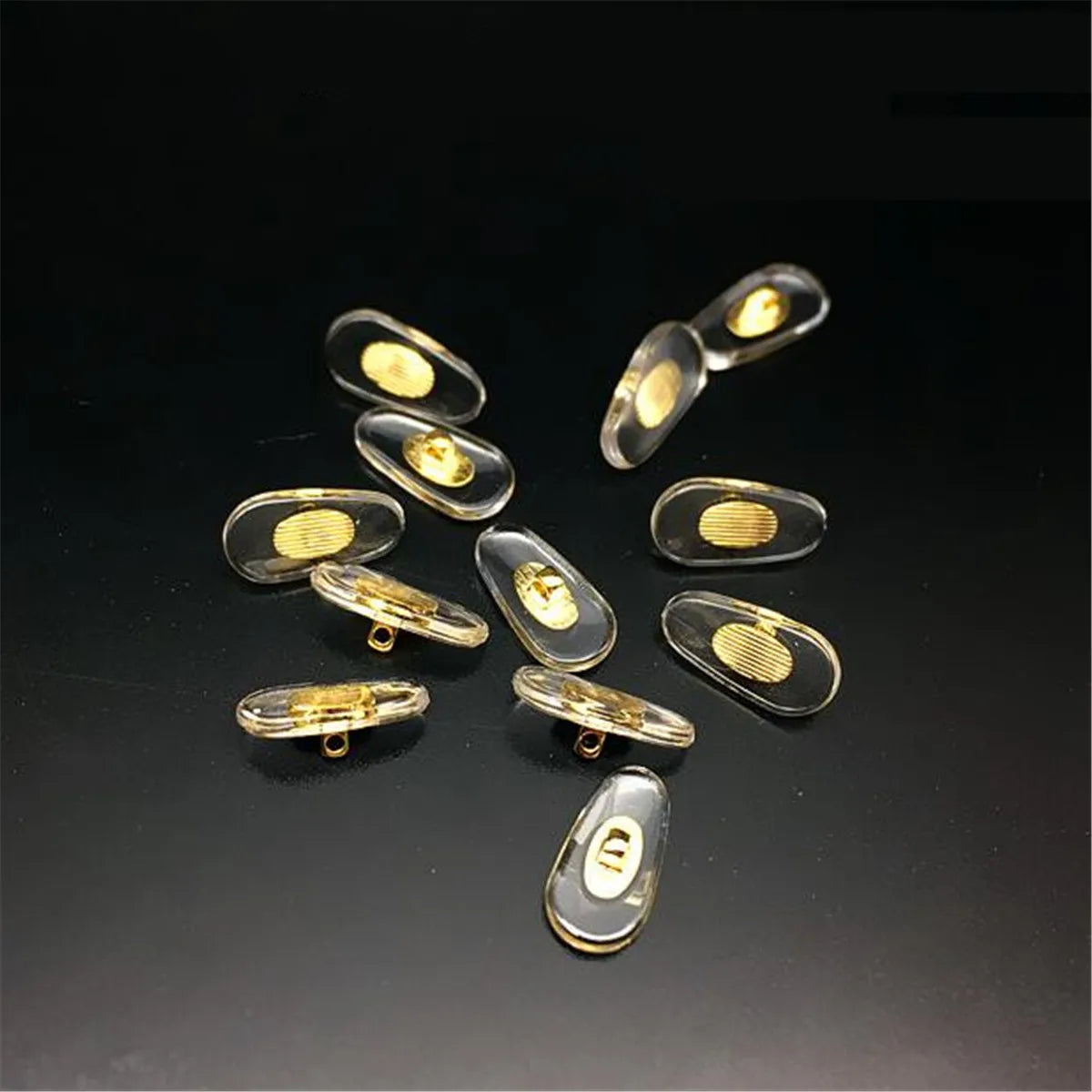 10 Pairs Nose Pads Screw on for Glasses Spectacle Sunglasses Metal & Plastic New Nose Pads