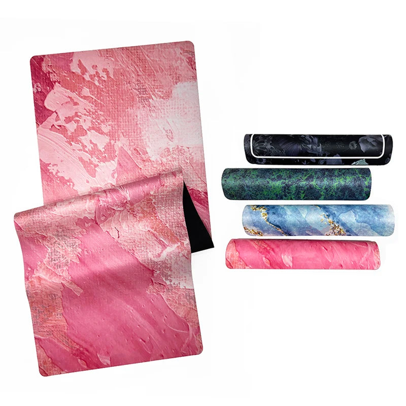 Pink Painting GRS Certificated Eco Green Best Quality Plus Big Size Crystal Macrame Ivory Recycled Plastic Rpet Yoga Mat
