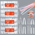 Wholesale ABS Sandwich Nail Forms Top & Bottom 16 Sizes Almond Square Long New Mold Nail Extension Molds for Gel & Acrylic