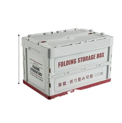 Outdoor Camping Rectangle PP Plastic Food Container 26L Foldable Car Storage Box