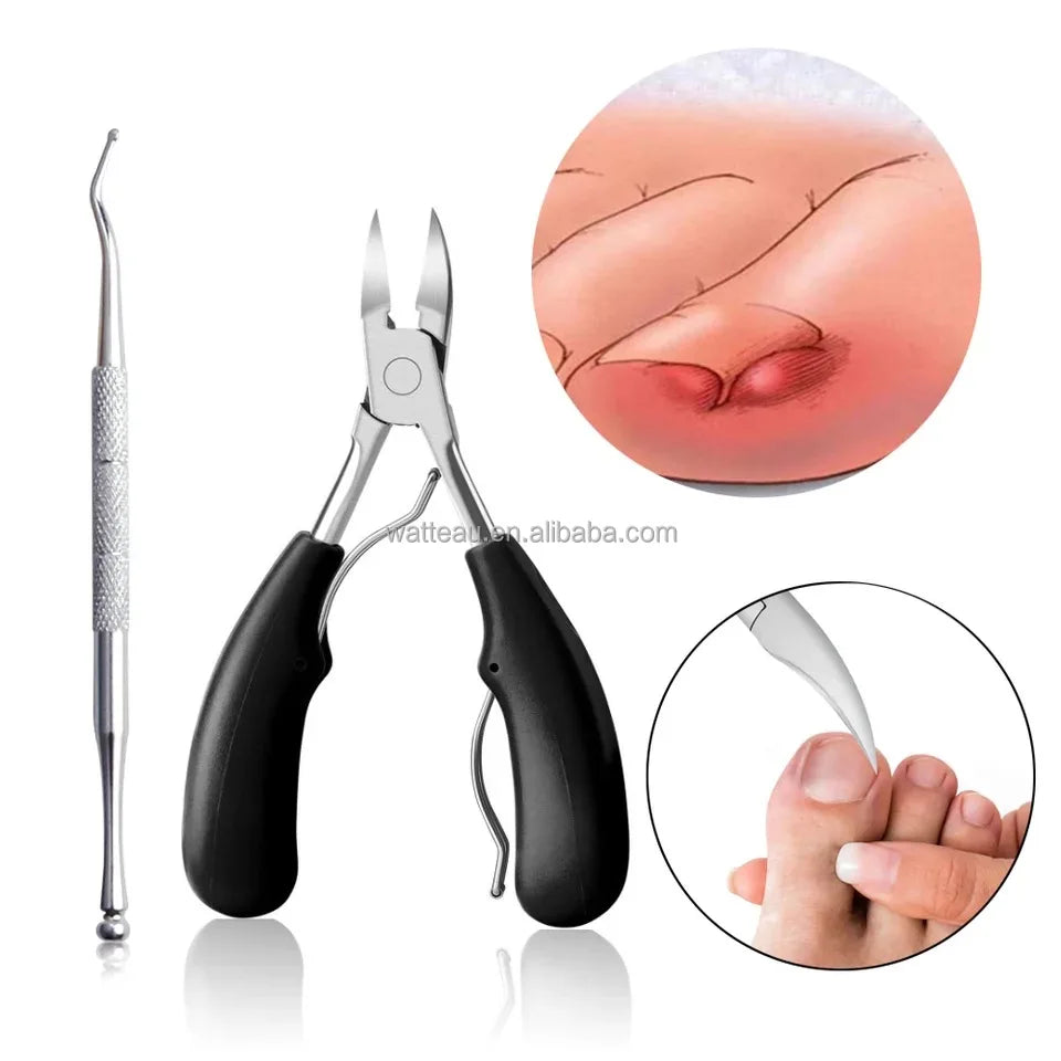 Professional Stainless Steel Manicure Pedicure Nail Clippers Toe Cutters Cuticle Nippers Podiatry Claw Cutter Scissors Finger