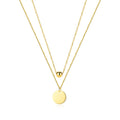 925 Silver Double Layer Round Necklace for Women New Style Stacked Light Luxury Niche Design Simple Round Brand Sweater Chain