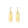 18K Gold Plated Geometric Drop Earrings - Stainless Steel Korean Fashion Stud Jewelry for Women Girls Hot Selling Gift