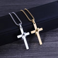 Fashion Men's Necklace Stainless Steel Cross Pendant Jewelry Wholesale