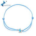 Latest Design 925 Sterling Silver Turtle Bracelet Original Blue CLASSIC Ball Zircon Fine S925 Jewelry Chain & Link Party Gift