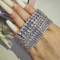 Hot Sale 3 MM 4 MM 5 MM Crystal CZ Tennis Bracelet Classic Cubic Zirconia Round Tennis Chain Bracelet for Women