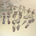 Korean Fashionable Personality Cute Love Heart Key Lock Drop Luxury Tassel Earrings