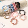 New Skinny Satin Scrunchies Hair Ties Woman Scrunchy Chouchou Ponytail Holder