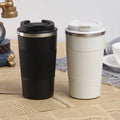 500ml Custom Reusable Stainless Steel Thermal Leak Proof Eco Friendly Coffee Travel Mug With Lid Tumbler with Straw