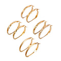 HOVANCI Trendy Gold Silver Punk Oversized Big Circle Chunky Hoop Earrings Statement geometric Dangle Party Engagement Gift