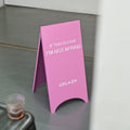 Creative Metal Floor Standing Sign Foldable Design High-end and Simple Shop Entrance Double-sided Content Display