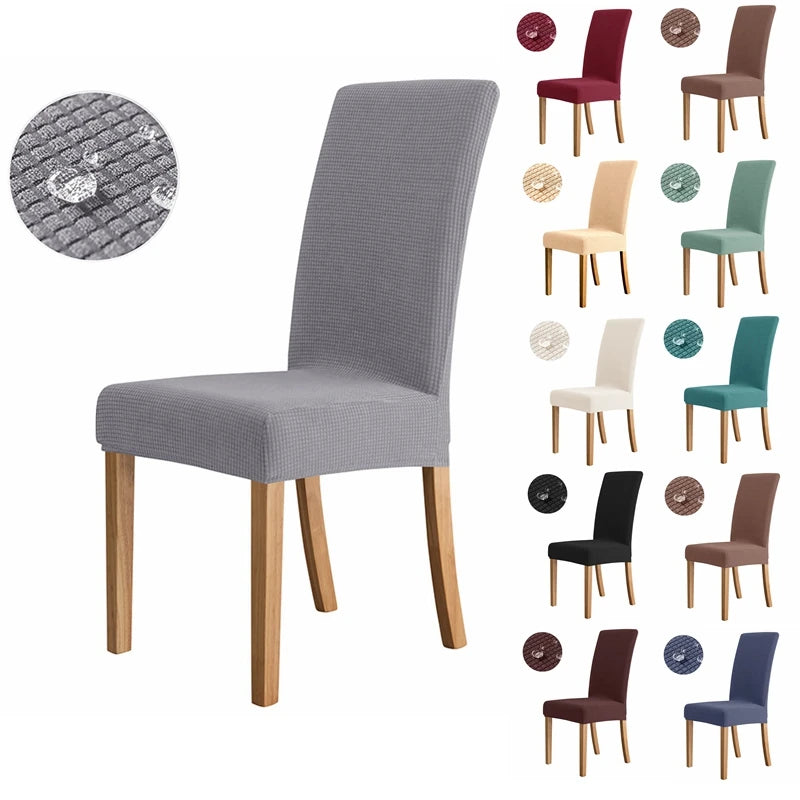 Waterproof Stretch Parsons Wholesale Chair Slipcovers Dining Room Elastic Spandex Chair Covers Jacquard for Living Room