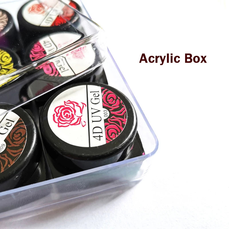 Wholesale 12pcs/set UV/LED 4D Sculpture Carve Gel for Nail Art Designs