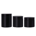 Black Pot PET Plastic Jar 250ML 200ML 150ML 120G 100G Container Cosmetic Powder Cream Beauty Wax Packaging Empty Bottle
