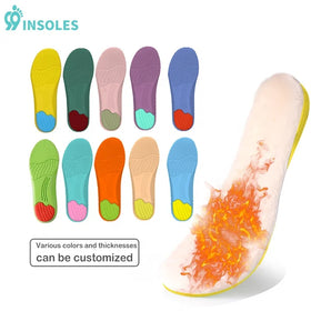 JIANHUI Flat Foot Arch Supports Warm Diabetic Insoles with PU Wool and Plastazote for Men and Women