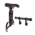 HONGSEN Simple Leather Kids Bicycle Saddle Handlebar Accessory Combo Pack for 2-5 Years Children Front Mounted Bicycle Seats