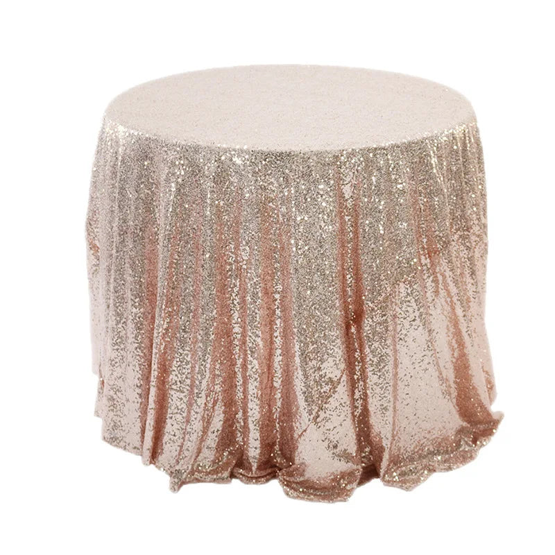 China Table Cloth Manufacturer Wedding Decoration 132 Inch Sequin Table Cloth for Wedding Banquet