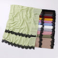 Zifeng OEM New Fashion Solid Color Single Eyelash Lace Lace Chiffon Scarf
