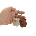 Mini Knitting Amigurumi Yarn Crochet Animals Dolls Toys Bear Keychains Knitted Hand Made Crochet Charms Teddy Bear Keychains