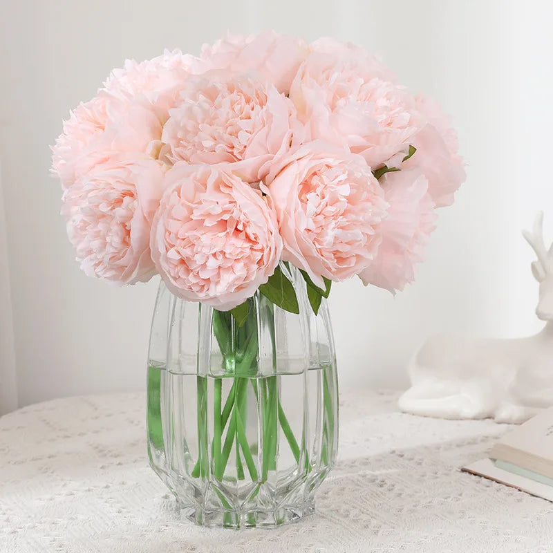 Artificial Silk Peony Flower Bouquet Wholesale Sale for Wedding Easter Christmas Back to School Chinese New Year Decorations