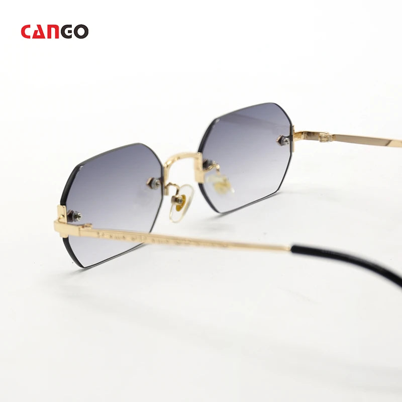 2023 Retro Vintage Sunglasses High Quality 20% Diamond Cut UV400 Tinted Small Rectangle Lenses Comfortable for Men and Women