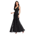 Hot Sale Elegance Slim Mesh Sleeveless Evening Dresses Sequin Women Party Dresses Women Banquet Mermaid Dress