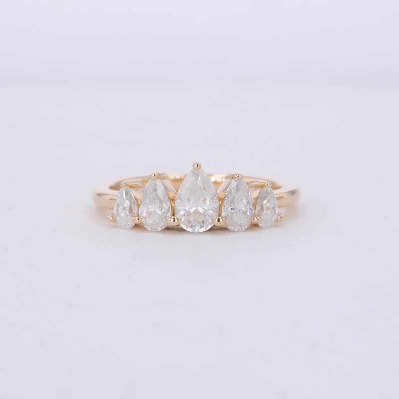 Starsgem Customized Wholesale Engagement 1 Carat Diamond Solid 14kt White Rose Yellow Gold Lab Grown Diamond Moissanite Rings