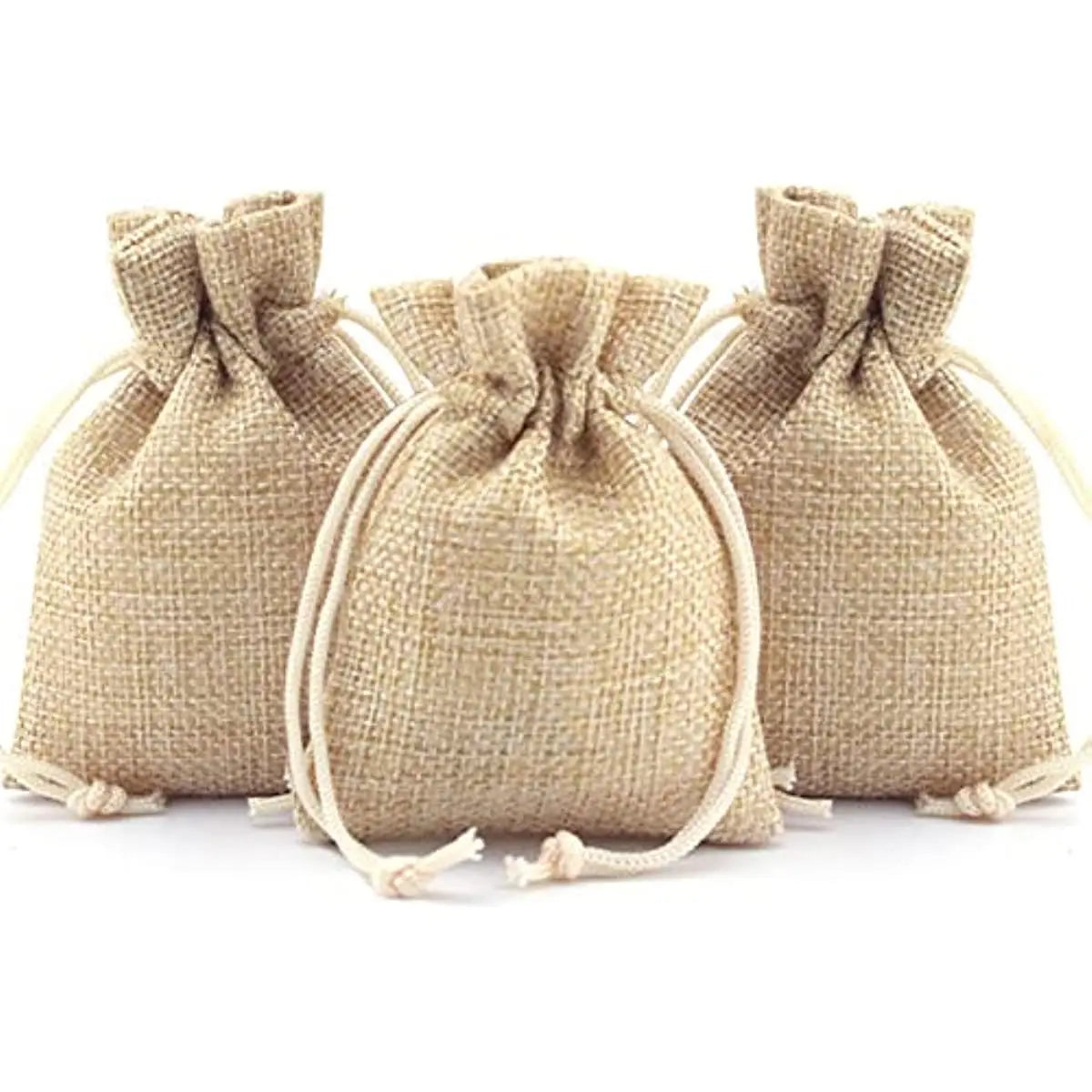 9x12cm Burlap Drawstring Gift Bags Sacks Party Favors Packaging Jute Bag Wedding Candy Linen Gift Bags Party Supplies