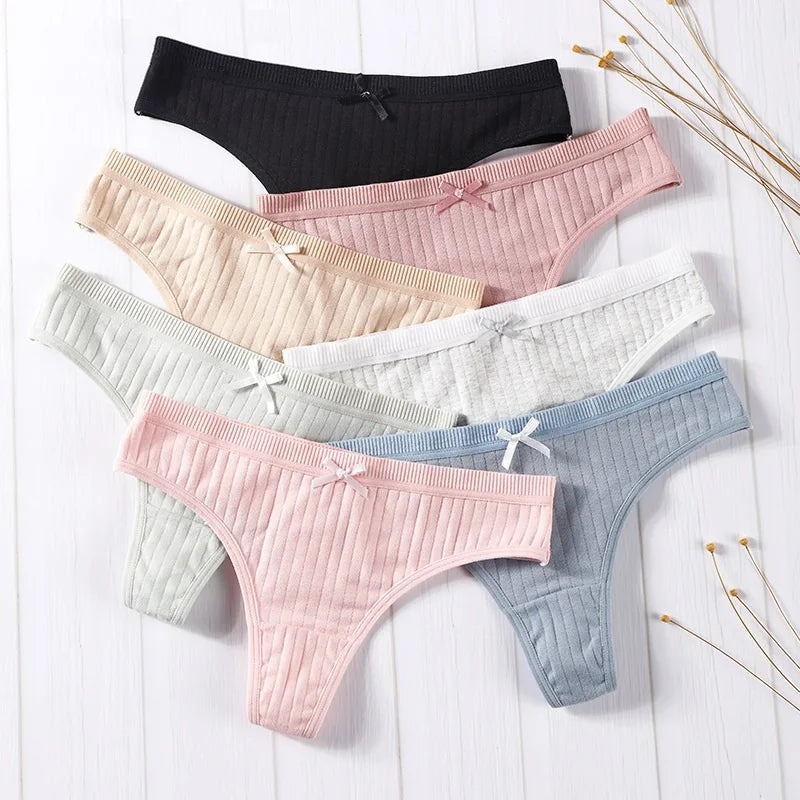 G-string Panties Cotton Women's Briefs Sexy Panties Female Underpants Thong Lingerie Ladies Low-Rise Underwear
