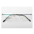 YOUTOP 6020 Stainless Super Light Bomb Small Square Rimless Glasses Frames Optical Anti Blue Ray for Reading All Face