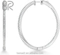 Wholesale 10K 14K Solid Gold Moissanite Hoop Earring Ice Out Round Brilliant Cut Diamond 925 Silver Stud Earring for Men Women