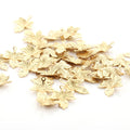 Fashion Retro 18k Stainless Steel Gold Plated Double-sided Leaf Stereoscopic Patterned Pendant for DIY Jewelry  Accessories