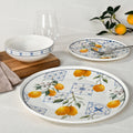 Modern Design 18PCS Porcelain Lemon Ceramic Dinner Plate Set Personal Use Dinnerware