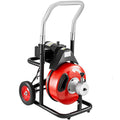 3/4''-5'' Electric Drain Auger Cleaning Machine Used Metal Sectional Sewer Snake With Motor Easy to Operate Clean With Water