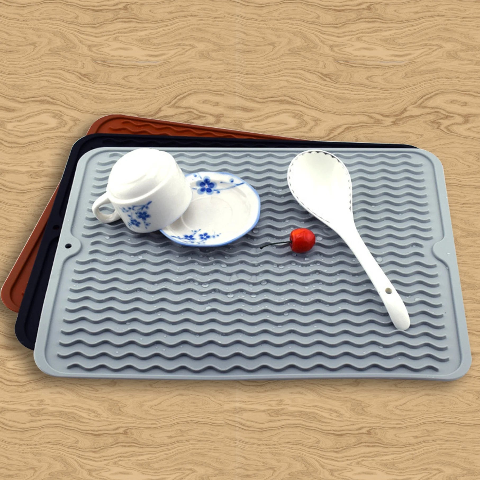 High Quality Waterproof Silicone Drying Mats Dish Silicon Mat for Kitchen