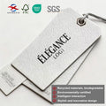 Cheap Clothing Hangtag String Printing Garment Black Cardboard hang Tags Circle hang Tag Woven Labels for Clothes Hat Shoes