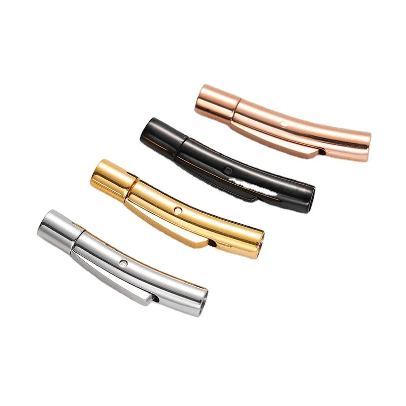 3MM/4MM Glossy Matte Finish Wholesale Customizable Diy Stainless Steel Leather Bracelet Jewelry Buckle