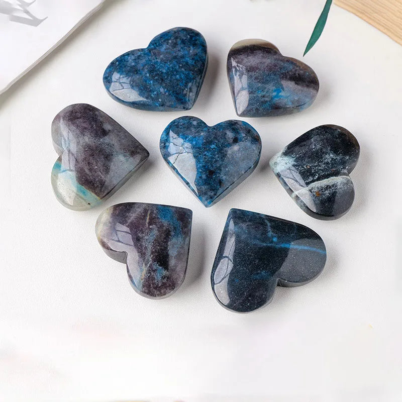 Bulk Wholesale Reiki Healing Stones Folk Crafts Heart Shape Trolleite Crystal Carving