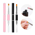 Nylon Double UV Nail Brush Dual-Ended Acrylic Tool for Nail Tips Extension Building Nail Art Pen