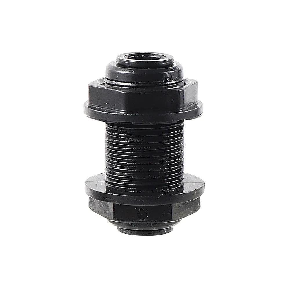 1/4 Inch Plastic Straight Quick Coupling Aquarium Tank Fitting Bulkhead Connector for Reverse Osmosis System