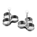 Three Grid Microwave Egg Cooker Steamer Boiler Kitchen Accessories Metal Egg Poachers Tools Basket Egg Steamer