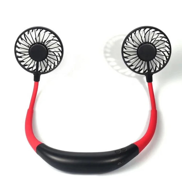 Portable Rechargeable Sports Wear Folding Hands Free LED Mini Electric Neck Fan /mini Lazy Hanging Neck Fan