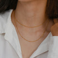 Patchwork O-shaped Luxury Necklace Temperament Women Design Double Layer Snake Chain Necklace