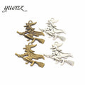 YuenZ 2 Color Antique Silver Plated Wizard Charms Pendant DIY Handmade Jewelry Accessories 37*32mm I107