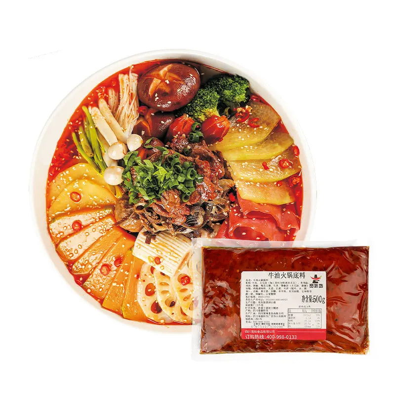 Sichuan Features Hot Pot Soup Base Spicy Beef Oil Hotpot Soup Base Spicy Hotpot Soup