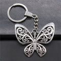 WYSIWYG 50x57mm Antique Silver Plated Antique Bronze Plated Zinc Alloy Butterfly Keychain Accessories P2-ABD-C10672